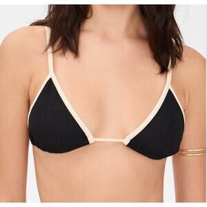 Johanna Ortiz Playa Del Rio Bikini Top XL NWT Black